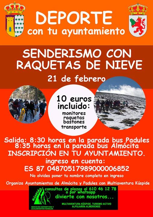 senderismo con raquetas de nieve